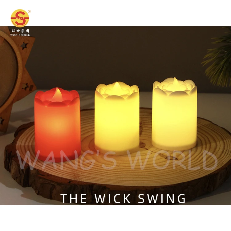 Romantic Rose Flower Home Decor Light Candles Flameless Christmas Led