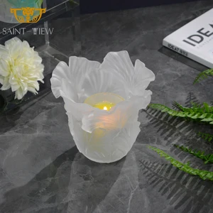 Crystal Aromatherapy Wedding Party Banquet Decorations Candle Tealight Oil Lamp Holder Candlestick Container