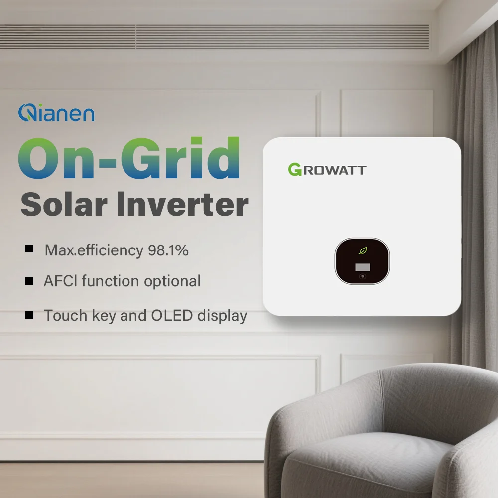 Growatt MIN 6000TL-X Solar Inverter Single-Phase  Output 48vdc Battery Voltage for On-Grid Solar Installations factory
