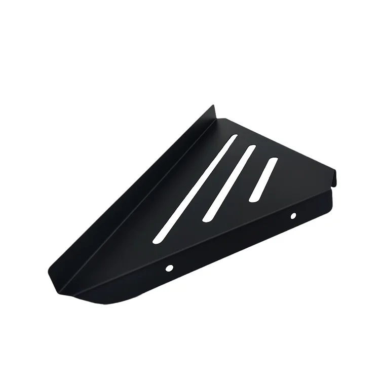 Matte Black 304 Stainless Steel Corner Shower Shelf Sus304 Rustproof Triangle Bathroom Shower