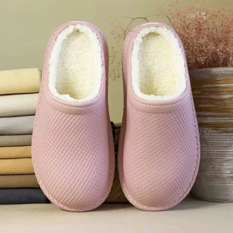 Новый продукт, тапочки из ЭВА, обувь, хлопковые кроссовки с меховой подкладкой, садовые водонепроницаемые теплые домашние Тапочки