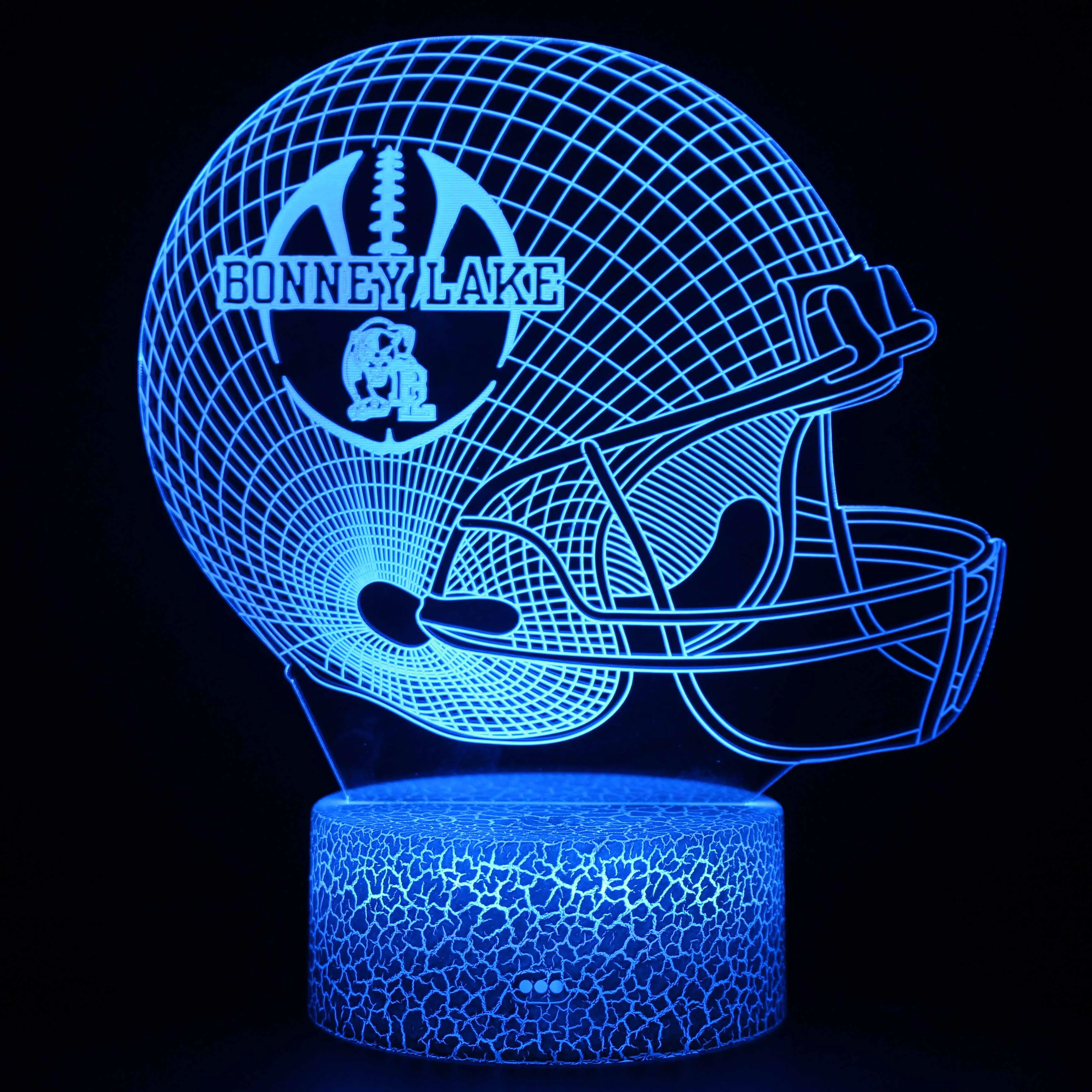 Football Helmet 3D Illusion LED Lamp – Greek Fanatics, LLC