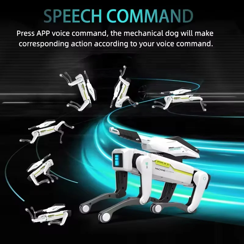 Support Action Programming AI Smart RC Robot Dog Toy Voice APP Remote Control Gesture Sensing Intelligent Stunt Mechanical Dog