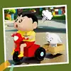 Xiaoxin rides a bike carrying xiaobai-yellow