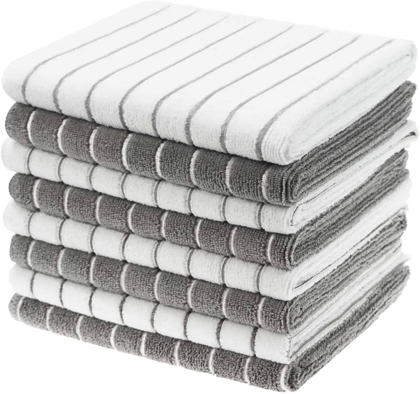 Microfiber Kitchen Towels Stripe Designed Soft And Super Absorbent Dish Towels 45 X 65 Cm Gray And White Buy Grey And White Striped Hand Towels Microfiber Towel Tea Towel Product On Alibaba Com
