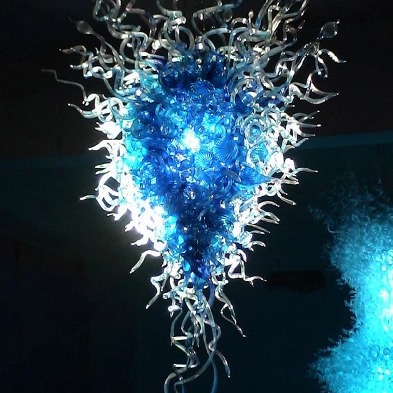 Новый дизайн лестница банкетный зал лобби отеля современный проект нестандартная люстра из выдувного стекла под