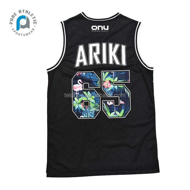 Source PURE hot sale black fire basketball jerseys cheap cool