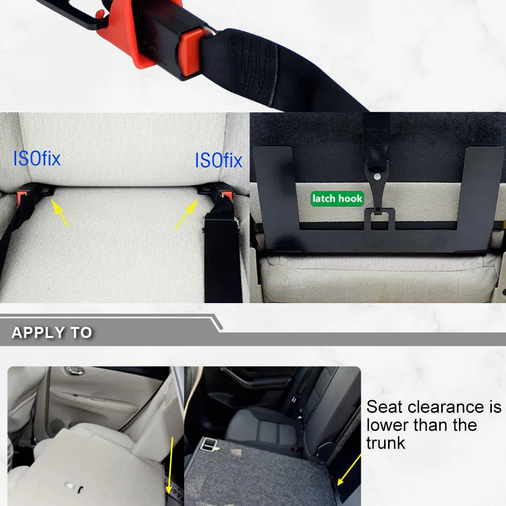 Universal Steel Isofix Mount Base Suv Car Safety Seat Belt Buckle