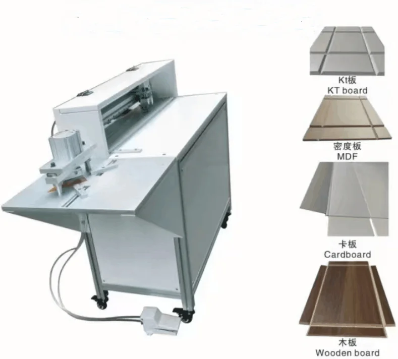 Pneumatic Box Cardboard Groove Cutting Machine Paper Card Board V Grooving Machine V Slotting Machine With Corner Cutter