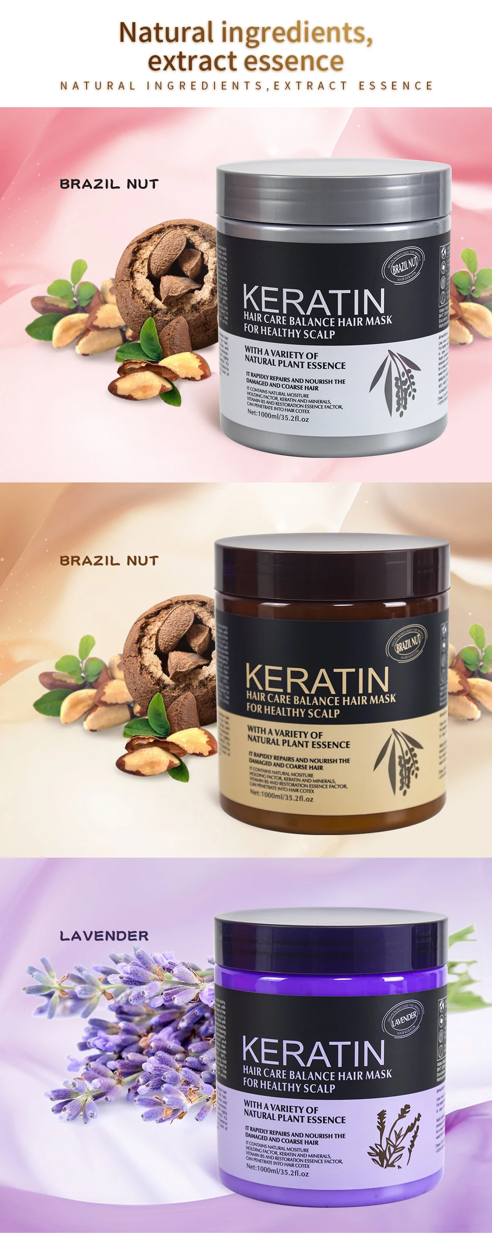 Augeas Brand Manufacturer Silky Creamy Brazilian Keratin Hair Mask