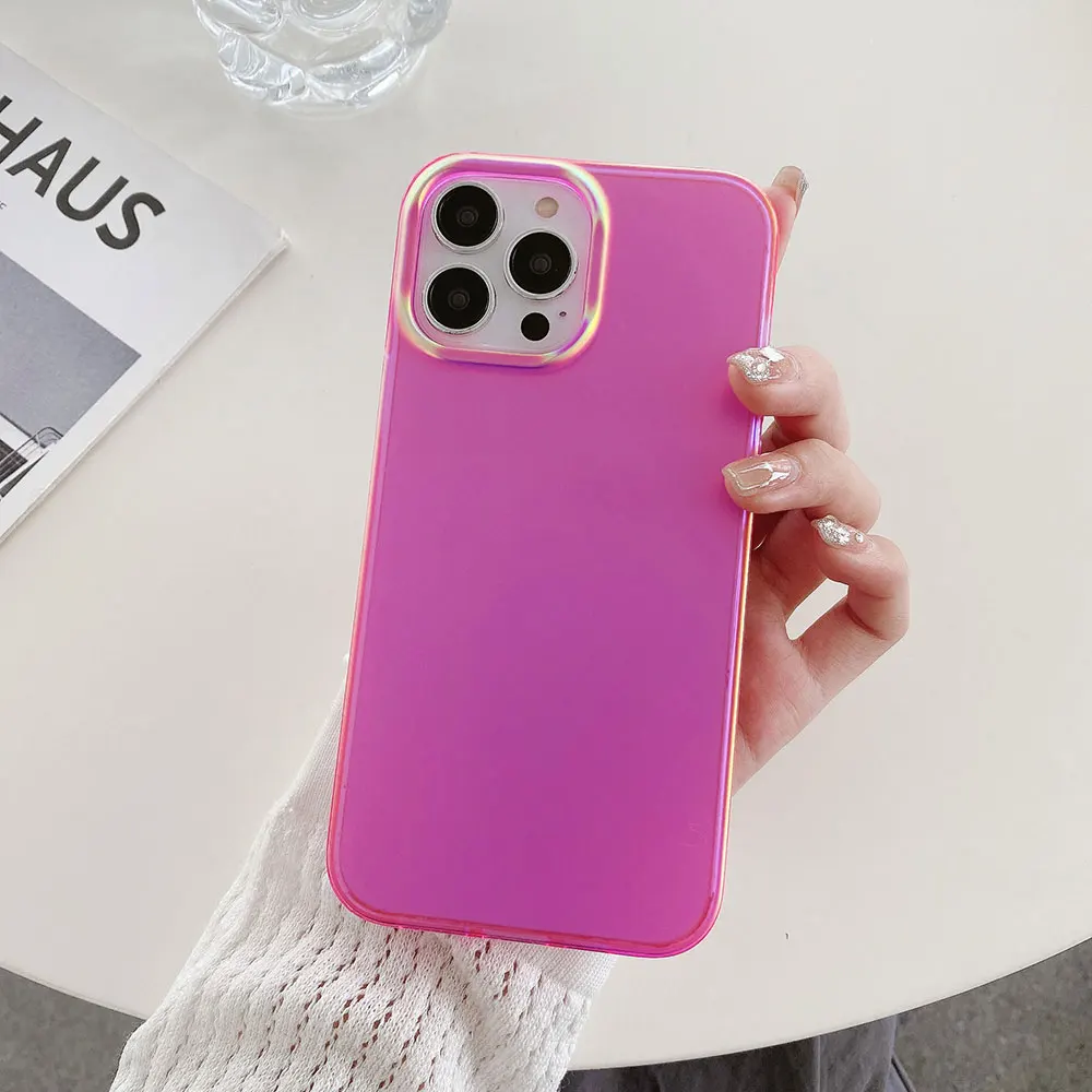 Frosted Phone Case For Iphone 15 14 13 12 11 Xr Xs Max Pro Plus Tpu Pc Colourful Covers Fluorescent Luxury Cell Sjk402 Laudtec manufacture