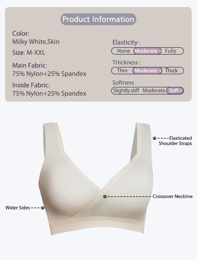 One Piece Front Open Seamless Cotton Lace Maternity Bra Breastfeeding ...