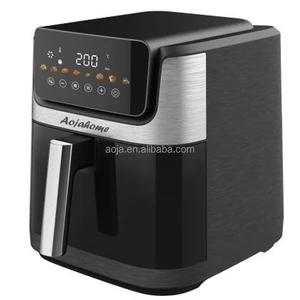 AOJA Air Fryer 6.5l 7l 8L Stainless Steel air Frier Without Oil Digital Control With Viewing Window Oil Free Cooker Air Fryer