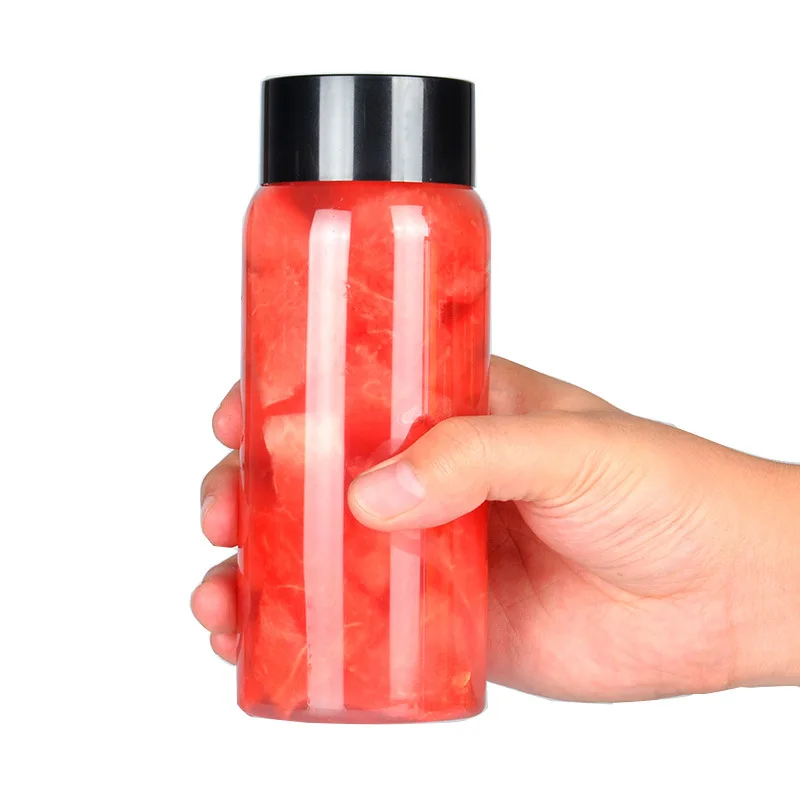 XYA disposable pet transparent plastic creative cold tea bottle Fruit juice tea bottle with lid supplier