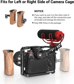 SMALLRIG Direction Changeable Side Wooden Handle Grip for DSLR Camera Cage HSN2093C detail image