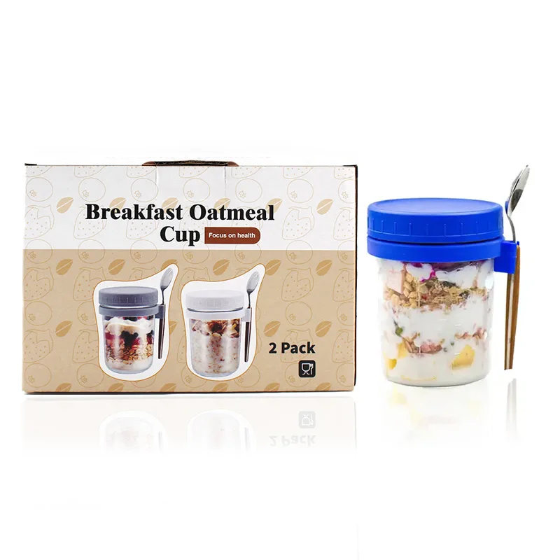 Overnight Oats Container Mason Jars 10oz Yogurt Oatmeal Glass Canning with  Lids and Spoon for Portable Breakfast and Lunch Cereal Milk Fruit Salad -  China Overnight Oats Containers and Overnight Oats Jars