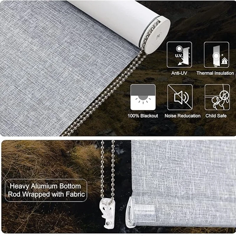 Smart Motorized Wooden Window Blinds Shades Shutters Faux Wood Blinds Curtains Remote Roller Venetian Blind