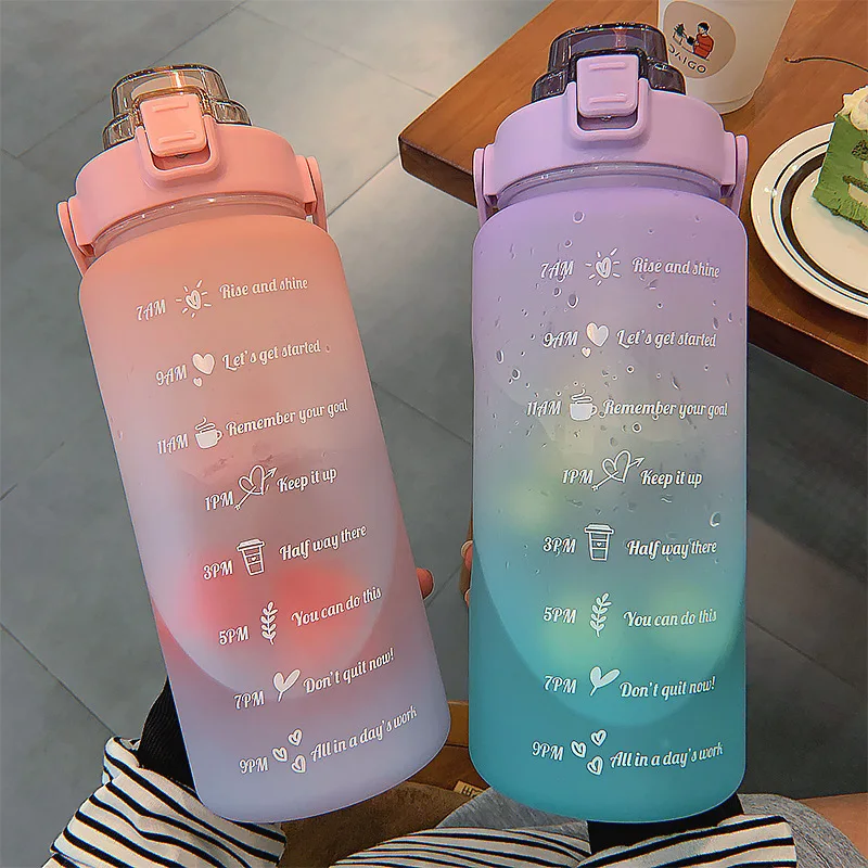 Portable Water Bottle Water Cups Motivational Sports Water bottle with Time  Make