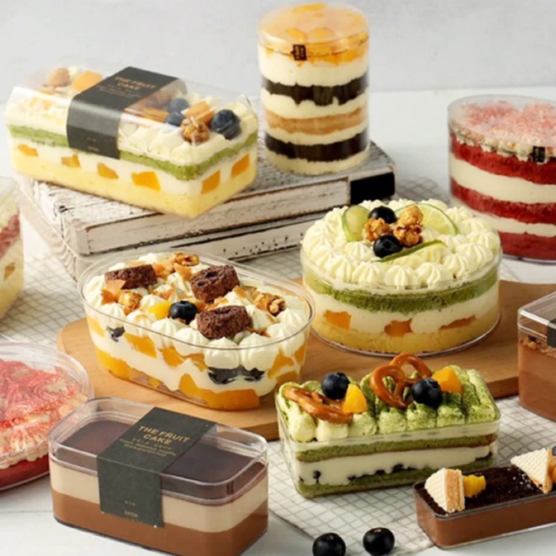 Forhandy Gobelets Dessert 360ml - Lot 60 Avec Couvercles Et Cuillères - Transparent - Plastique Alimentaire