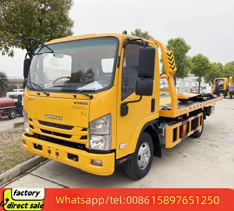 China New Isuzu 5 Tons Flatbed Towing Truck 4x2 Wrecker Isuzu Tow ...