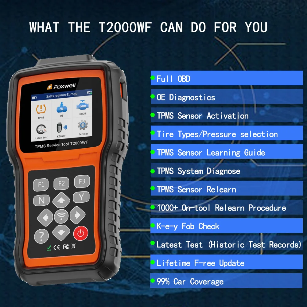 FOXWELL T2000 TPMS Diagnostic Tool - Reliable Car Maintenance
