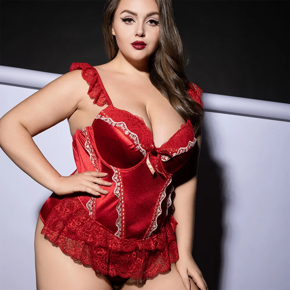 amazing sexy lingerie Amazon.com: FANCMISTERY Plus Size Lingerie for Curvy Women Lace Corset with  Adjustable Straps and Garter Details Sleepwear Black : Clothing, Shoes &  Jewelry main image 1