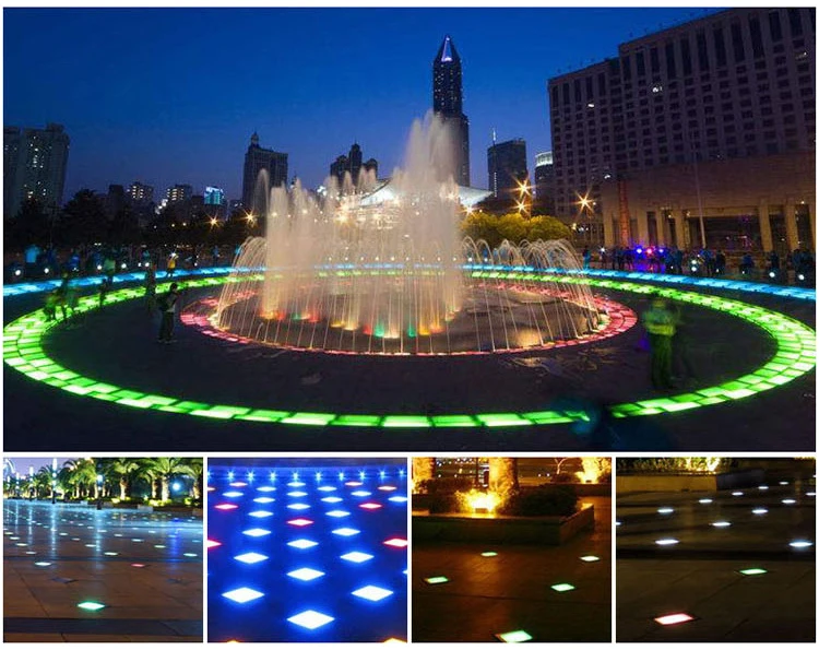 The best selling high quality square LED induction floor tile light outdoor waterproof LED luminous floor tile