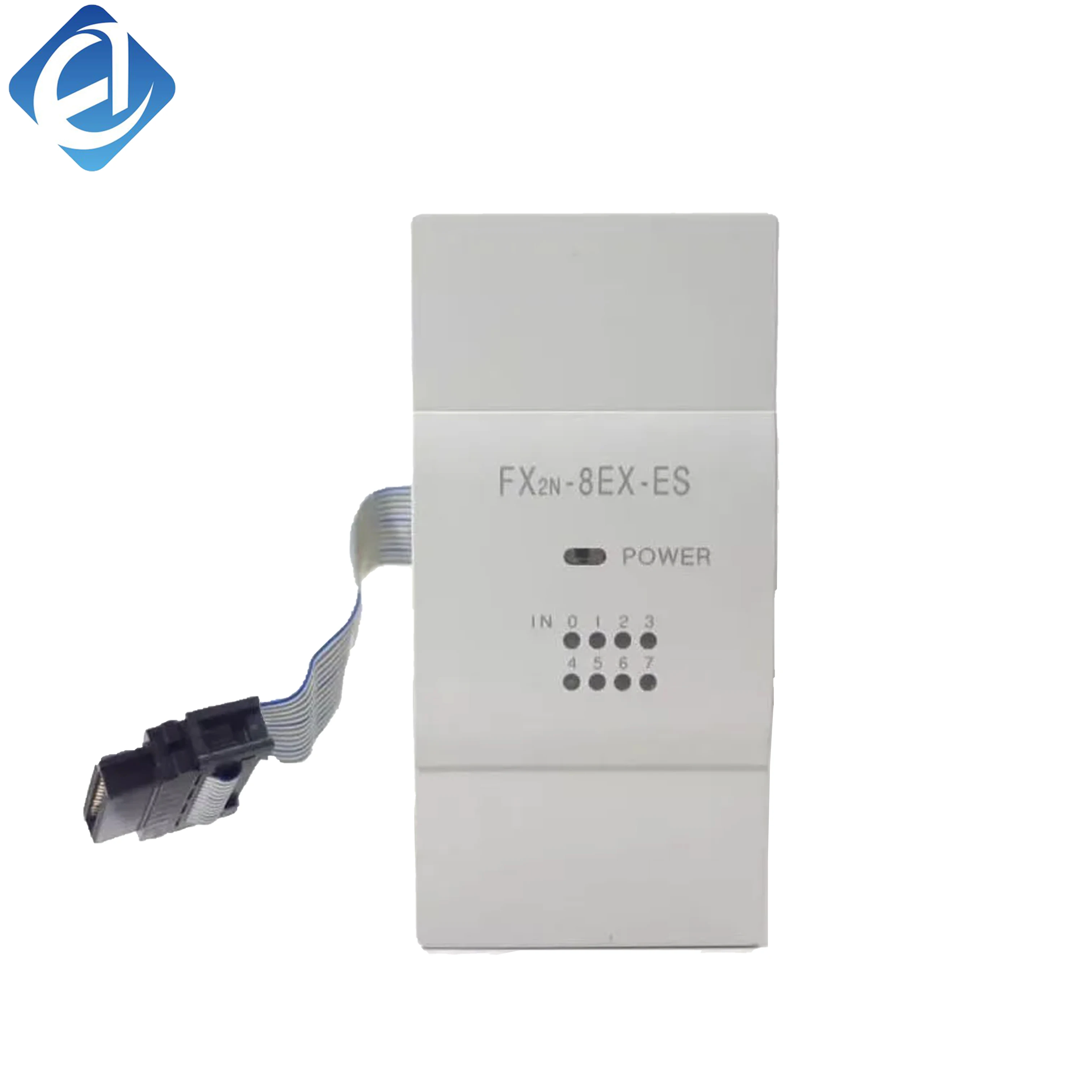 New Original FX2N-8EX-ES FX2N series digital input module with 8 points. Collects external sensor signals and transmits to PLC for logic control in industrial automation systems.