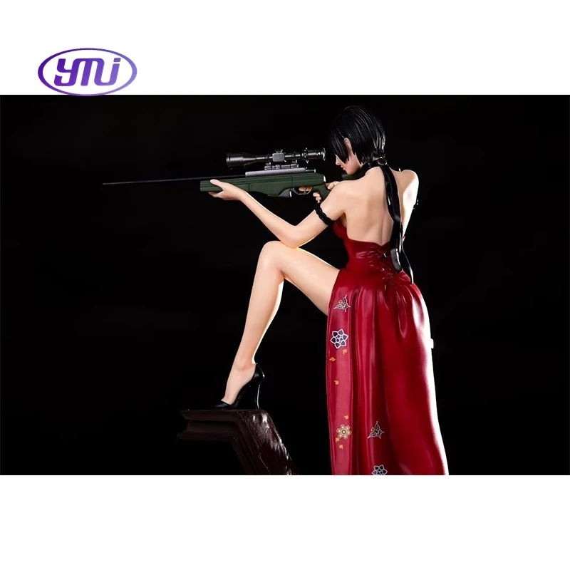 PVC Resin Statue Action High Quality 13.4 Inch Huntress Fighting Posture Sexy Girl Ada Wong Resident Evil Figure Anime