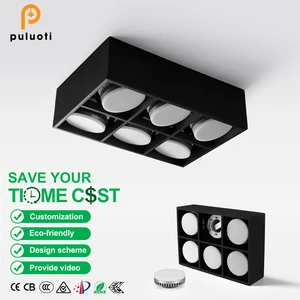 High Brightness GX53 LED Surface Downlight 30W 42W 54W Simple Modern Design with Aluminum Body White/Black for Indoor Use