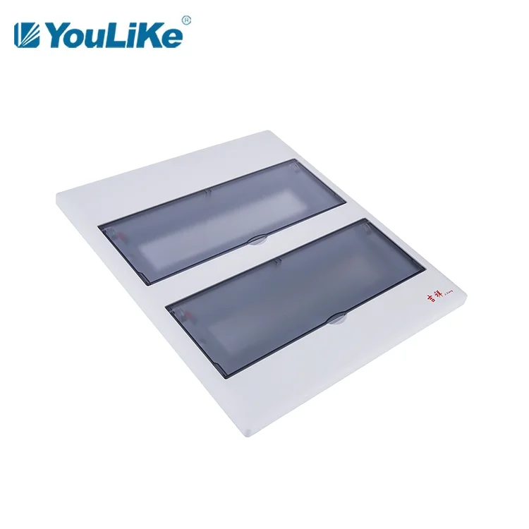 Surface Mount 2 Row 32 Way  Electric Box Plastic Enclosure DB Box With Transparent Door