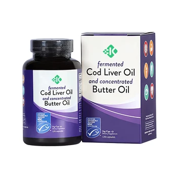 Private Label Vitamin Butter Mixed Fish Liver Oil Capsules Support Brain and Heart Health Fish Liver Oil Soft Capsules