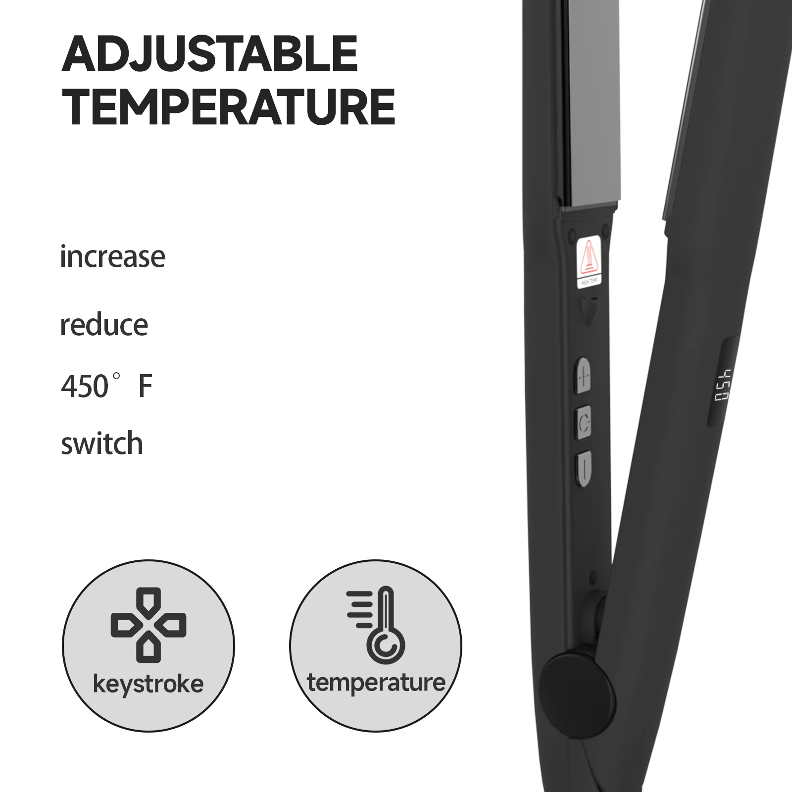 Portable Ceramic Floating Plates Flat Iron Hair Straightener Dual