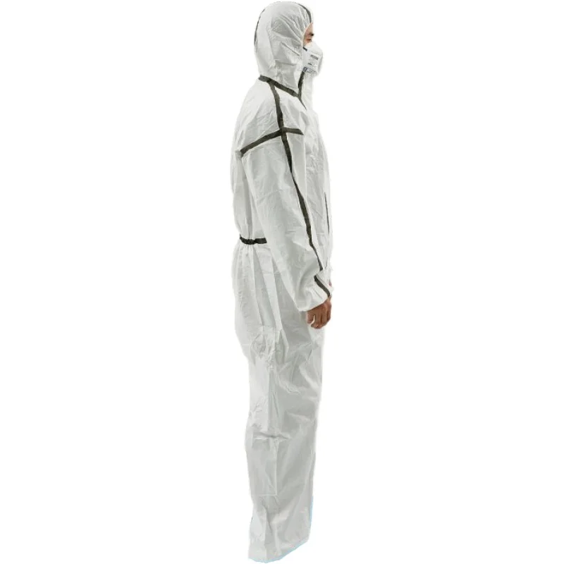 Nonwoven Disposable Coverall Harmat Suits PPE Medical Protection Coverall Suit With Tape