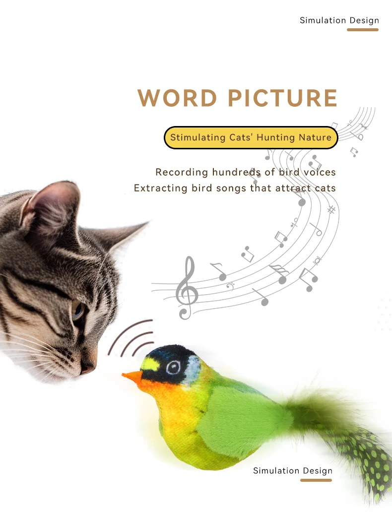 Simulation Calling Bird Cat Toy Adult Cat Baby Cat Companion Boredom Catnip Toy Dog Boredom Pet Supplies supplier
