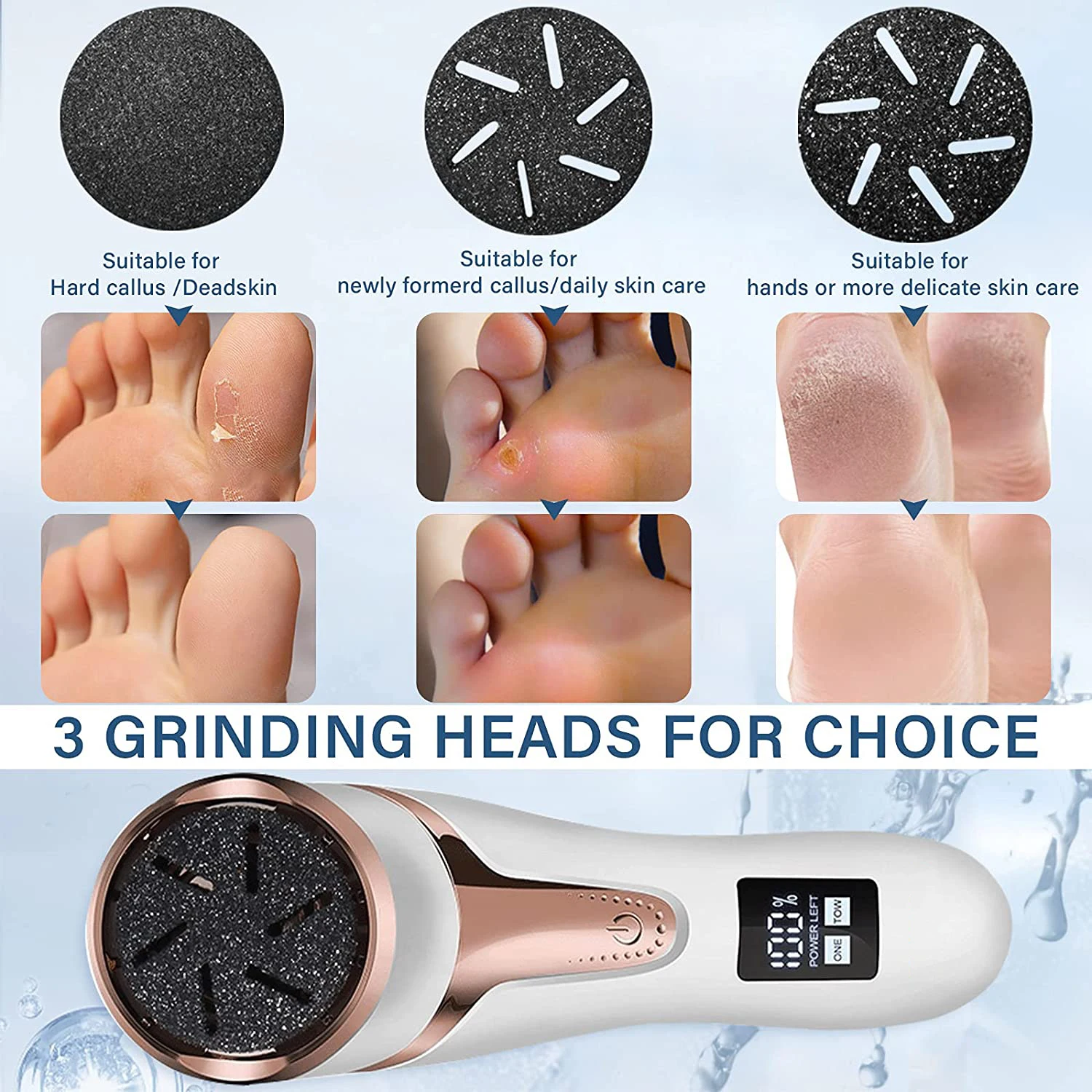 Electric Callus Remover for feet,PRITECH Rechargeable Foot File