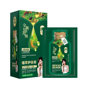3-in-1 Black Hair Dye Shampoo Ammonia-FreeBlack Hair Dye Shampoo Olive Natural Semi Permanent Color Hair Shampoo for Home Use