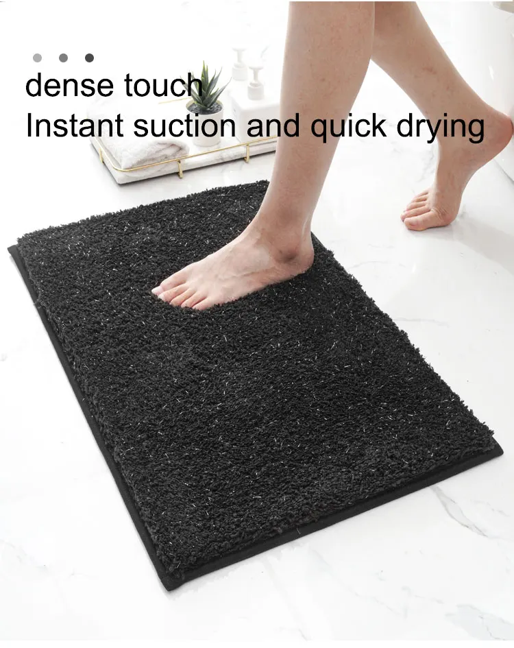 Multi-Size Super-Microfiber Bathroom Rugs - Quick-Dry, Super Absorbent, Anti-Slip Soft Diatomite Bath Mats and Floor Mats for Bathroom, Kitchen, and Entrance factory