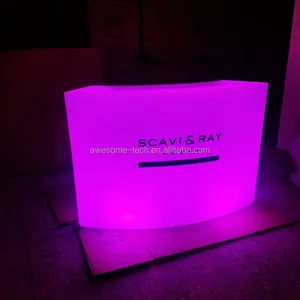Illuminated Waterproof Plastic Colorful Led Bar Table