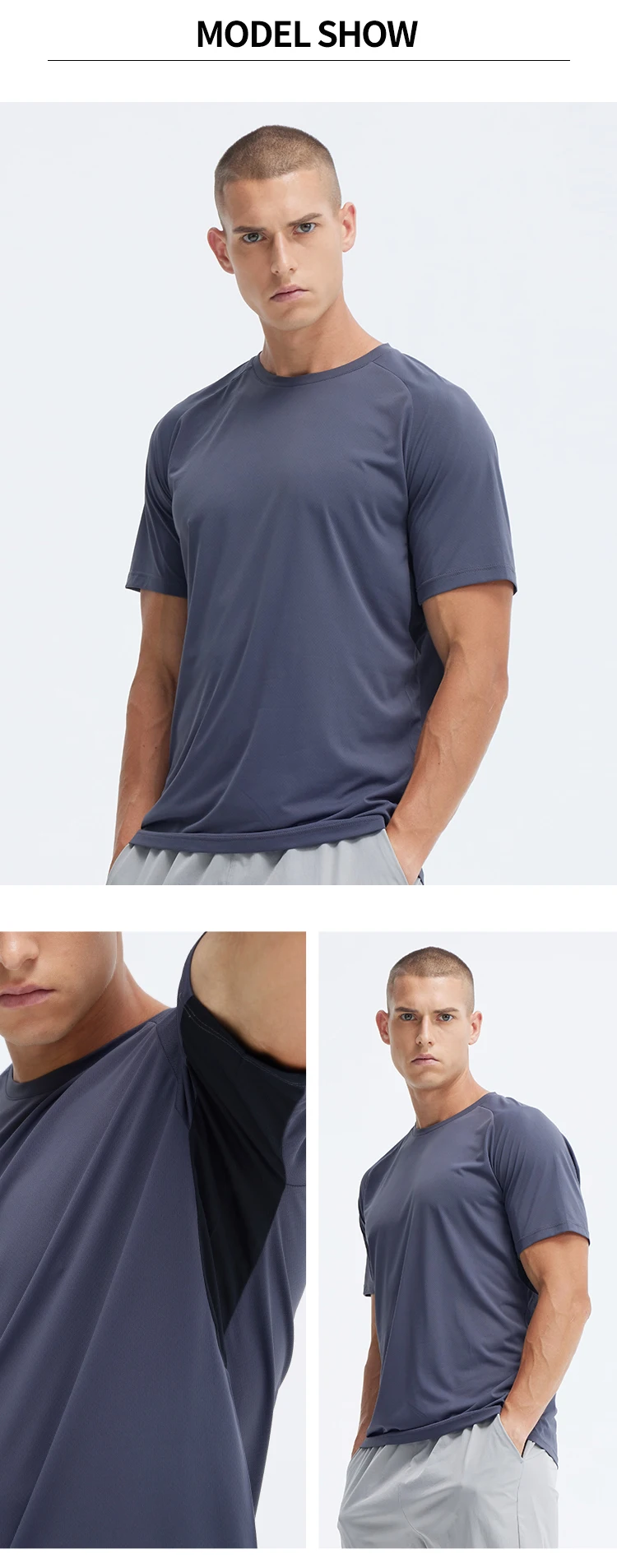 Mens Sport Short Sleeve Antibacteria Quick Dry Tshirts For Mens Xxs