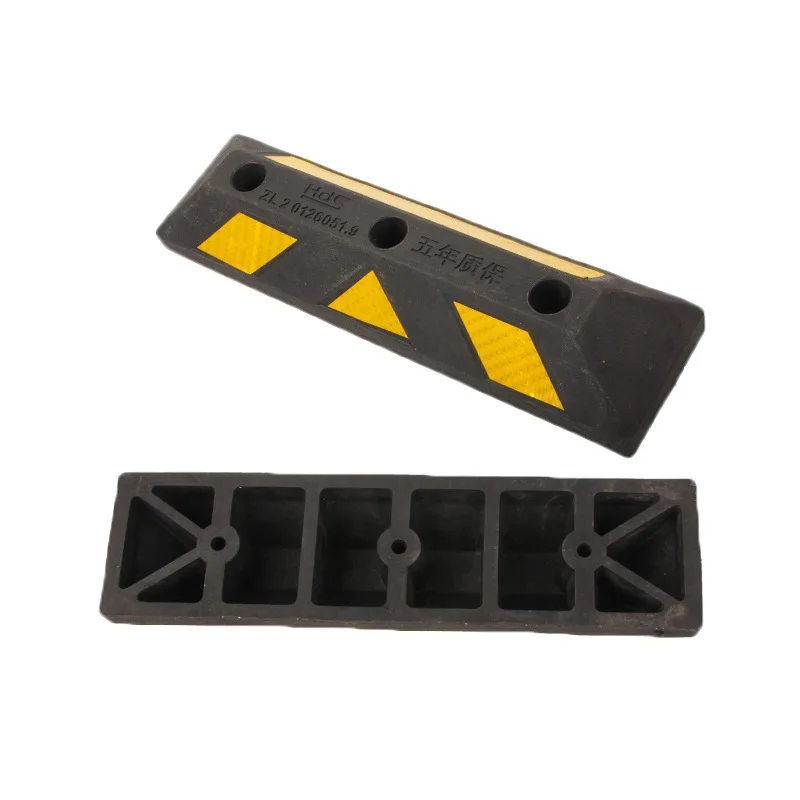 550 мм/1650 мм сверхпрочный гибкий светоотражающий автомобильный резиновый панцирный блок с желтой и черной полосой для стояночных колес