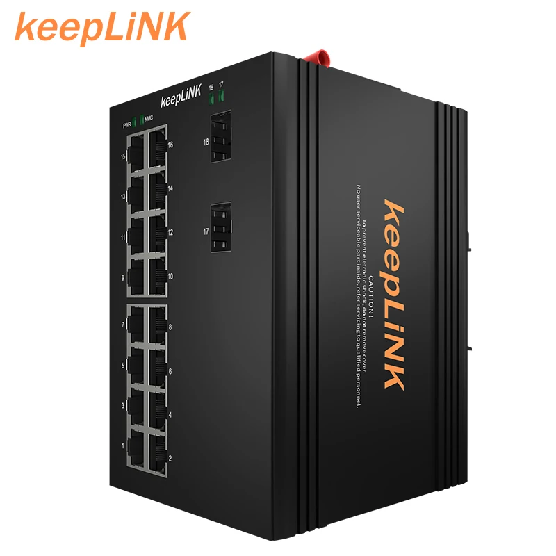 KeepLINK KP-9000-75-2GH8GP-V Industrial Grade IP40 Gigabit 2.5G SFP L2 L3 Multifunction Managed POE Switch