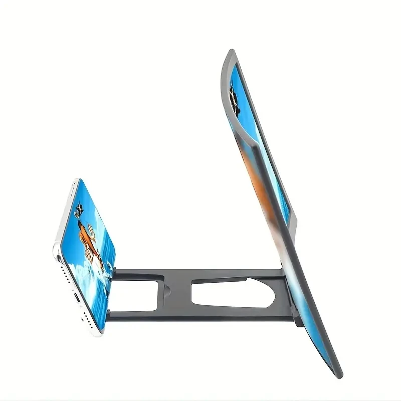 12 Inch Mobile Phone Curved Screen Amplifier HD 3D Video Mobile Phone  Magnifying Glass Stand Bracket Phone Foldable Holder