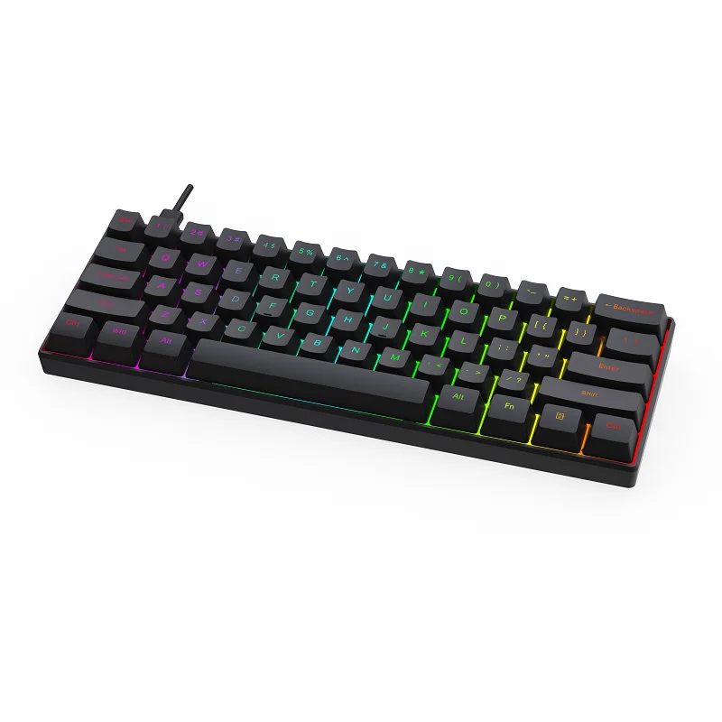 OEM G101 Professional Mechanical Keyboard RGB Anti Ghosting USB Mechanical Keyboard 60 for Home Game Wired Gaming Keyboard
