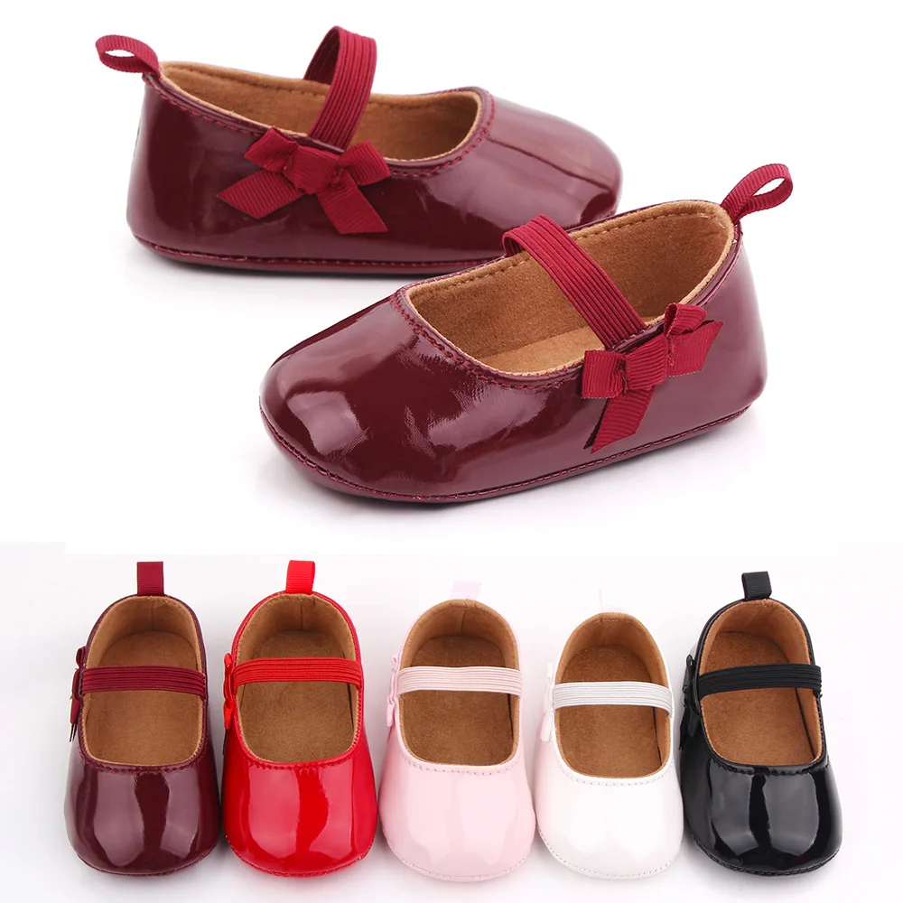 Hot Selling Baby Shoes Non-slip Rubber Sole Newborn Toddler Shoes Girls Dress Shoes