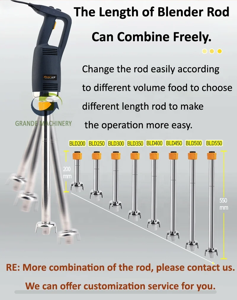 2025 Heavy-Duty Immersion Handheld Blender with Adjustable Speed Egg Milk Food Mixers Juicer Machine for Sale - Image 4