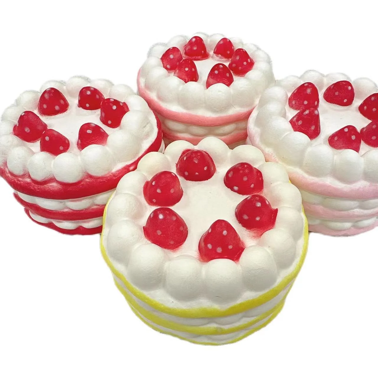 Kawaii Japanese Simulation Soft Scented Strawberry Cake Slow Rising Squishy Toys