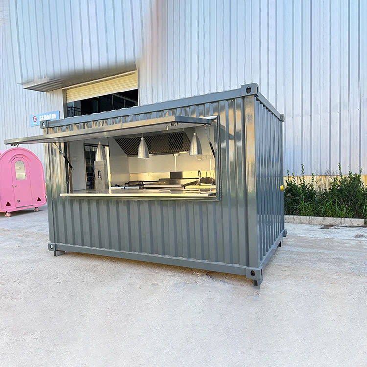 Prefabricated Movable Coffee Shop Container Coffee Unit Build Custom Modified Shipping Container Restaurant