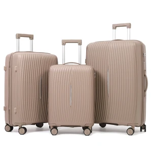Wholesale Practical Large Capacity 3-Piece PP Travel Luggage Set Light Weight Spinner with Wheel Low Price Offered