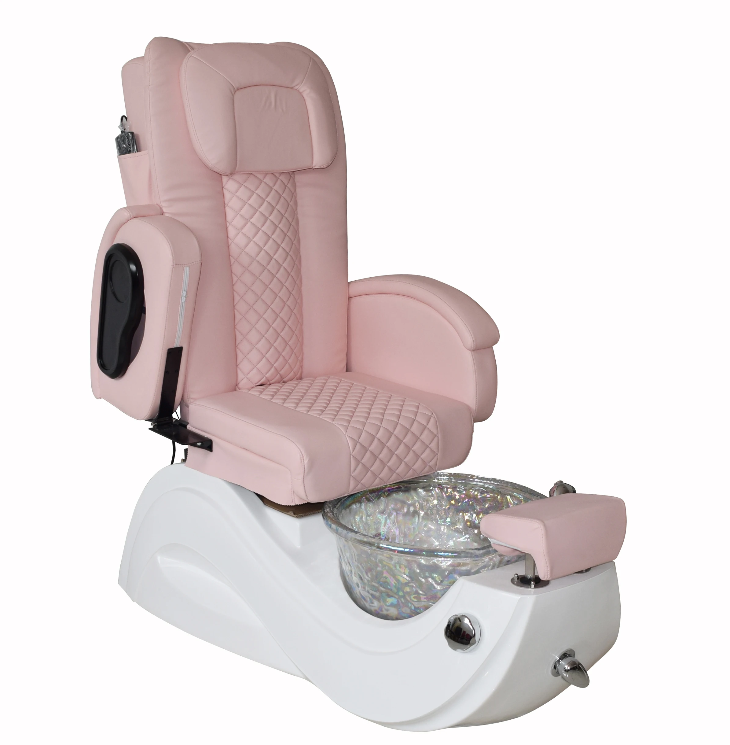 Luxury Nail Salon Furniture Pink Color Cheap Spa Pedicure Chairs For